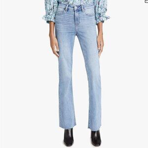 NWT! Paige "Laurel Canyon" High Rise Bootcut Raw Hem Jeans in Marienne Size 28